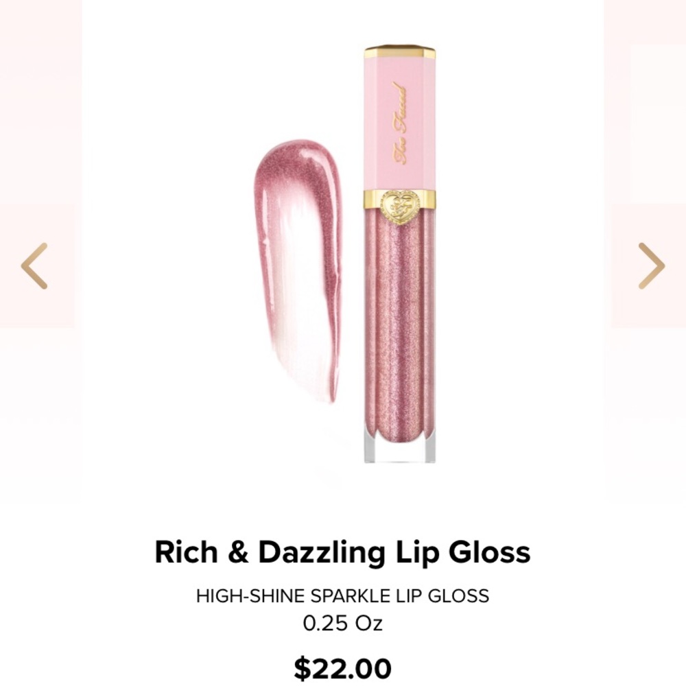Too Faced High Shine Sparkling Lip gloss